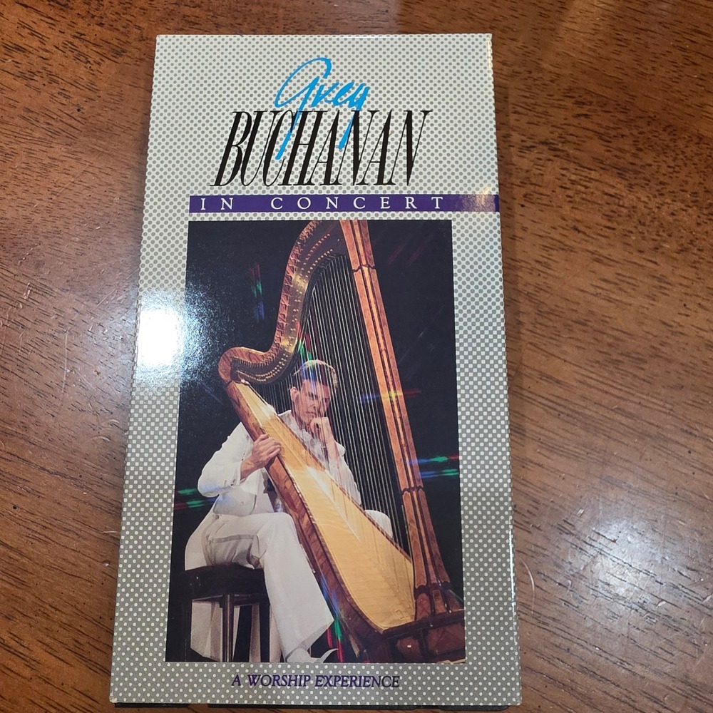 Greg Buchanan In Concert VHS A Worship Experience Harp Music Excellent Vintage
